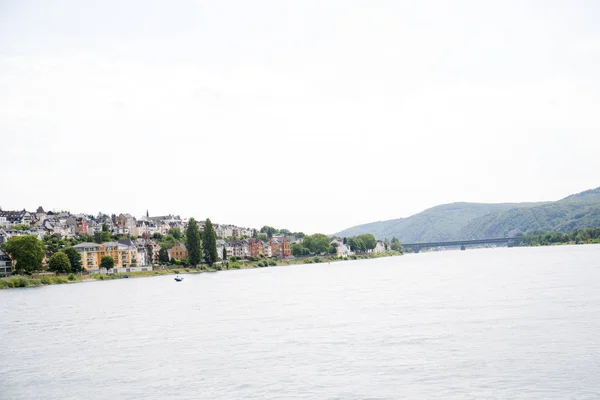 Fernblick Auf Ein Bauwerk Rhein Koblenz Und Umgebung Aufgenommen Bei — Stockfoto