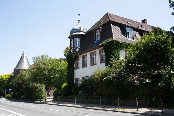 Heidelberg Almanya Neckar Bankasında Bir Bina Görünümü Almanya Neckar Üzerinde — Stok fotoğraf
