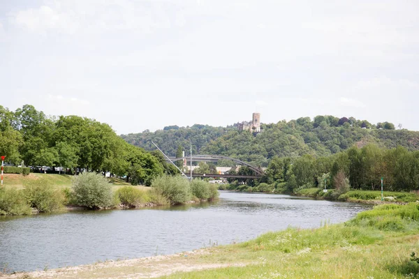 Näherer Blick Auf Die Landschaft Rheinufer Koblenz Und Umgebung Aufgenommen — Stockfoto