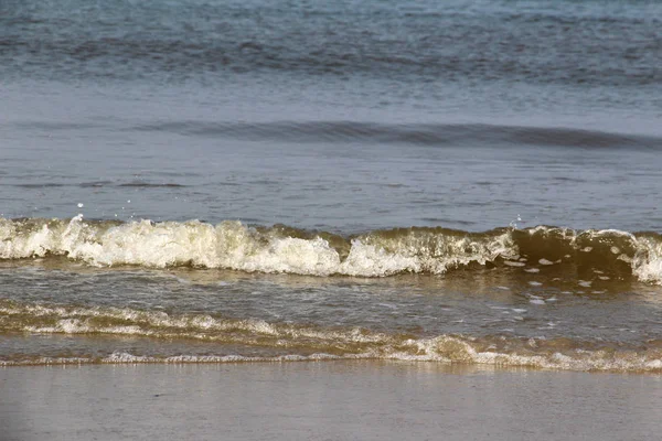 Вид Маленькі Хвилі Північному Морі Острів Німеччина Сфотографований Екскурсії Сонячний — стокове фото