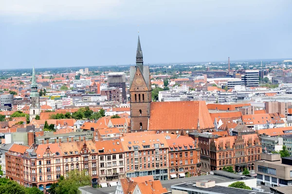 Nähere Ansicht Der Kirche Und Der Gebäude Hannover Deutschland Bei — Stockfoto