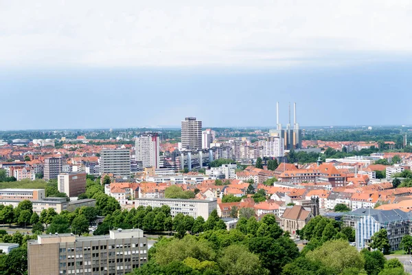 Fernsicht Auf Die Gebäude Und Die Landschaft Hannovers Bei Einem — Stockfoto