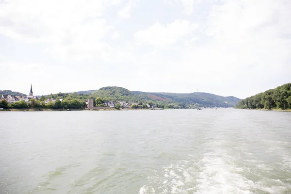 Far View Landscape Hill Koblenz Germany — стоковое фото