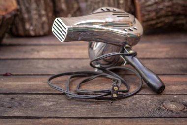 Yakın çekim bir antika 1950'lerde saç kurutma makinesi, vintage retro tarzı kavramı.