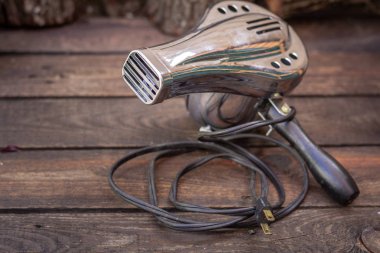 Yakın çekim bir antika 1950'lerde saç kurutma makinesi, vintage retro tarzı kavramı.
