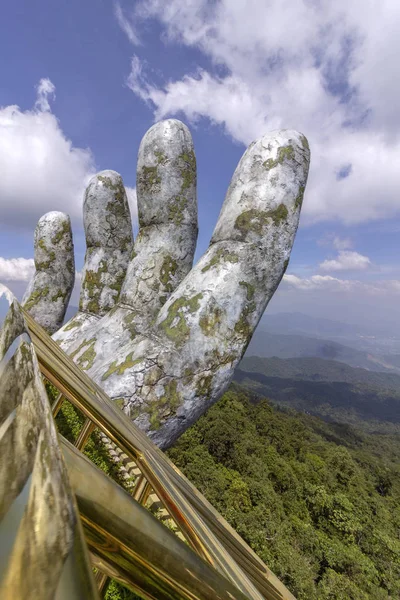 Ντα Νανγκ Βιετνάμ Οκτωβρίου 2018 Χρυσή Γέφυρα Γνωστή Χέρια Του — Φωτογραφία Αρχείου