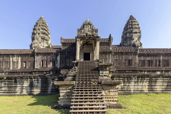 Angkor Wat Antiken Tempelkomplex Eines Der Größten Religiösen Denkmäler Der — Stockfoto