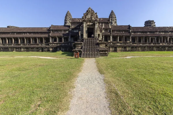 Angkor Wat Ancient Temple Complex Outer Gallery One Largest Religious — Stock Photo, Image