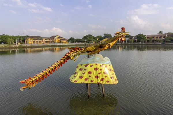 Waterfront View Thu Bon River Hoi Ancient Town Historic District — Stock Photo, Image