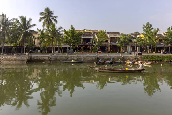 Waterfront View Thu Bon River Hoi Ancient Town Historic District — Stock Photo, Image