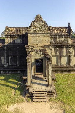 Angkor Wat antik tapınak karmaşık bir dünyada ve UNESCO Dünya Miras Listesi en büyük dini anıtlar, ünlü bir turistik Siem Reap, Kamboçya'da öyle.