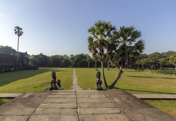 Starożytna Świątynia Angkor Wat Skomplikowana Największych Zabytków Religijnych Świecie Wpisanego — Zdjęcie stockowe