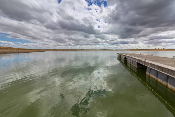 View Alqueva Dam Artificial Lake Aldeia Luz River Beach Alentejo — Stock Photo, Image