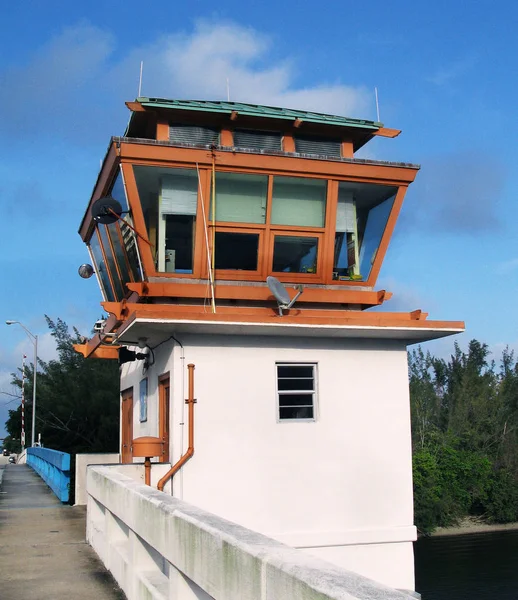 Bridge tower operational building for opening and closing bridge in Florida