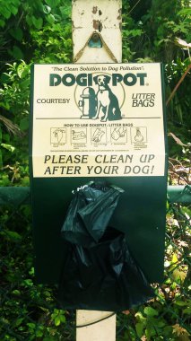 Köpek atık çöp torbaları İstasyonu nezaket atık torbaları ile