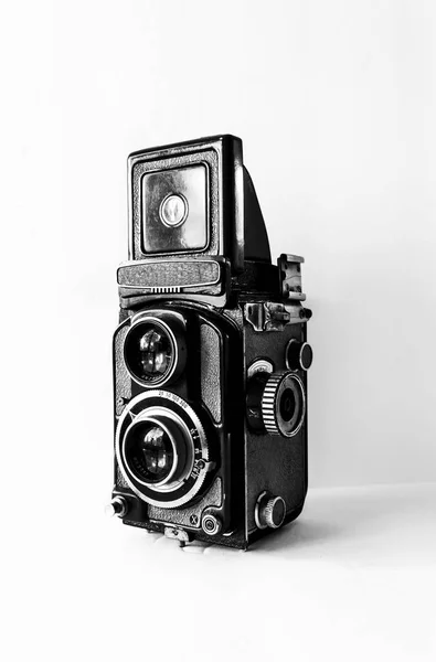 Cámara Cine Vintange 120Mm Alrededor Década 1950 Con Visor Emergente — Foto de Stock