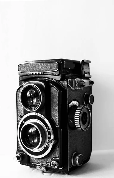 Vintange 电影相机120Mm 从周围1950的弹出取景器 所有手动设置可调镜头对焦 — 图库照片