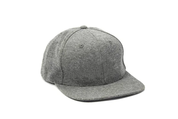 Gorra Gris Sobre Fondo Blanco — Foto de Stock