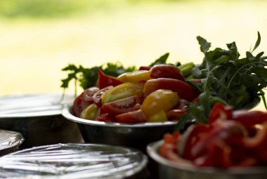 yaz partisi, taze sebze