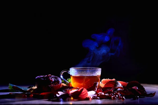 Filiżanka Herbaty Jesień — Zdjęcie stockowe