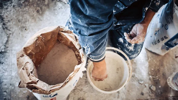 Lapisan Batu Yang Membuat Beton Lokasi Bangunan — Stok Foto