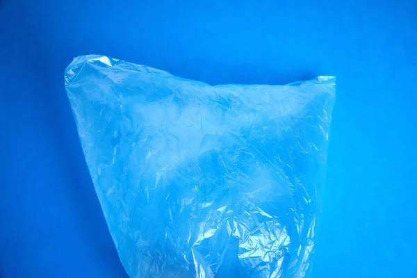 Plastic Bag Dangerous Ocean Flat Lay — Stock Photo, Image