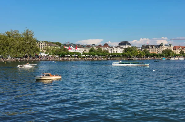 Curych Švýcarsko Května 2018 Lake Zurich Pohled Curychu Curyšské Jezero — Stock fotografie