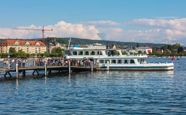 Zurych Szwajcaria Maja 2018 Jezioro Zuryskie Widok Miasta Zurych Jezioro — Zdjęcie stockowe
