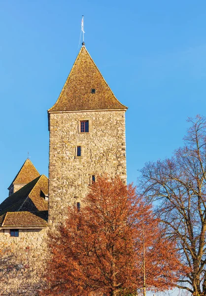 ザンクトガレンのスイス人カントン ラッパースヴィル塔城 ラッパースヴィルの元の独立した都市のラッパースヴィル家初期の 世紀に築城したラッパースヴィル城 — ストック写真