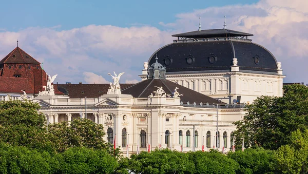 Zurich Suiza Mayo 2018 Parte Superior Del Edificio Ópera Zurich —  Fotos de Stock