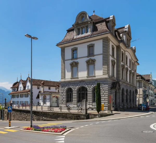 Schwyz Svizzera Giugno 2018 Edifici Della Parte Storica Della Città — Foto Stock