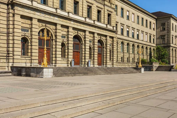 Zurique Suíça Junho 2018 Entrada Para Edifício Principal Instituto Federal — Fotografia de Stock