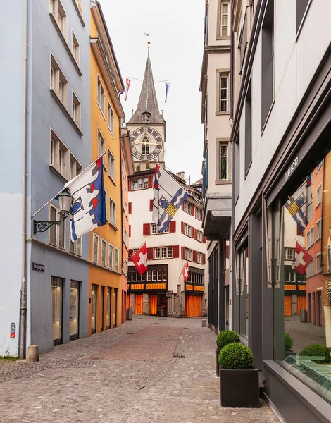 Zurigo Svizzera Agosto 2014 Una Vecchia Cittadina Della Città Zurigo — Foto Stock