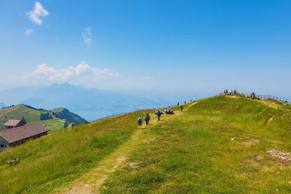 Vue sur le Mont. Rigi en Suisse en été — Photo