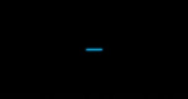 Mavi eğri oluşturan ve siyah arka plan üzerine bir kare şekli doldurma çerçevenin Merkezi'nden büyüyen parlayan. Bir bilgisayar tarafından oluşturulan animasyon.