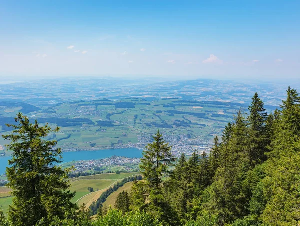 Vue Depuis Rigi Suisse Été Rigi Est Une Destination Touristique — Photo