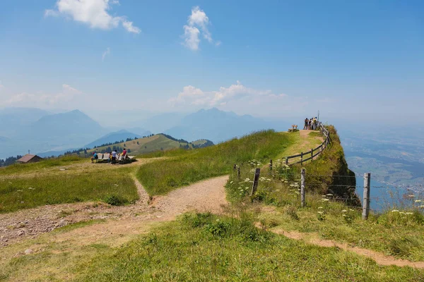 Vue sur le Mont. Rigi en Suisse en été — Photo