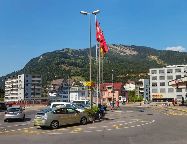 Arth Suiza Julio 2018 Edificios Ciudad Arth Vistos Desde Calle — Foto de Stock