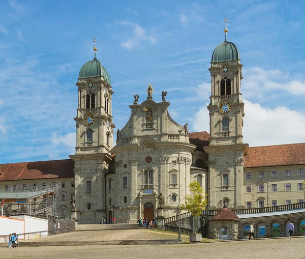 Einsiedeln Suíça Setembro 2015 Igreja Abadia Einsiedeln Abadia Einsiedeln Mosteiro — Fotografia de Stock