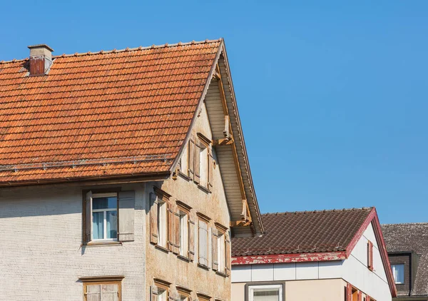 Telhados Casas Tradicionais Europa Central — Fotografia de Stock