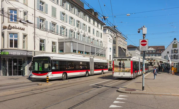 Saint Gall Suisse Septembre 2018 Place Marktplatz Dans Partie Historique — Photo