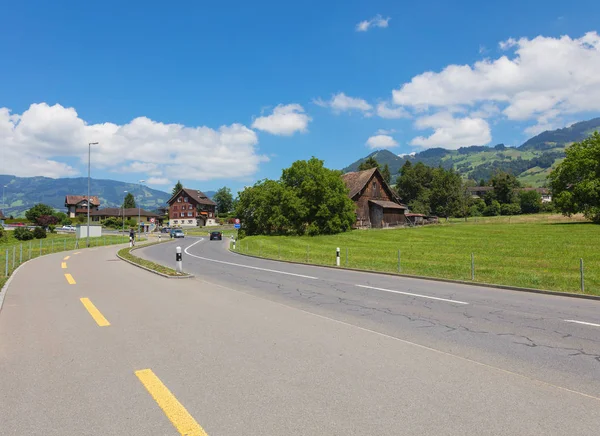 Village Seewen Swiss Canton Schwyz Summer — Stock Photo, Image