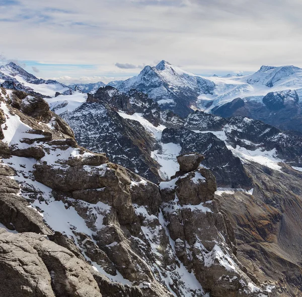 Pemandangan Dari Puncak Gelar Swiss Pada Pertengahan Oktober Titlis Adalah — Stok Foto