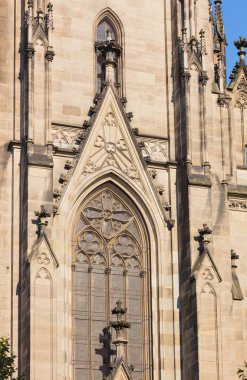 Basel, İsviçre şehrine ünlü Elisabethenkirche kilisenin cephe parçası.
