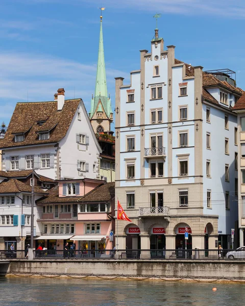 Zurich Switzerland May 2016 Buildings Historic Part City Zurich Tower — Stock Photo, Image