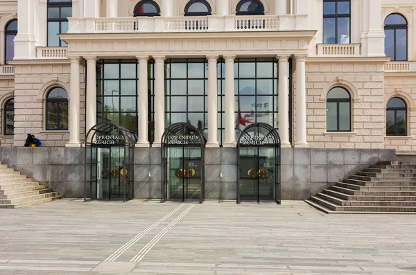 Zürich Schweiz Maj 2016 Fasad Zurich Operahuset Byggnad Från Sechselautenplatz — Stockfoto