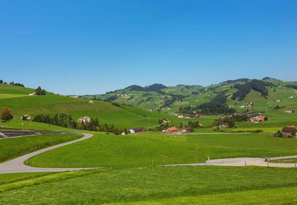 Landschaft Der Schweiz Herbst Ein Bild Aufgenommen September Der Nähe — Stockfoto