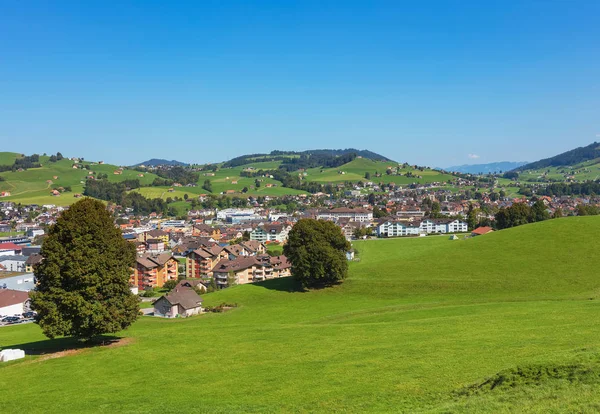 Gebäude Der Stadt Appenzell Der Schweiz Die Stadt Appenzell Ist — Stockfoto