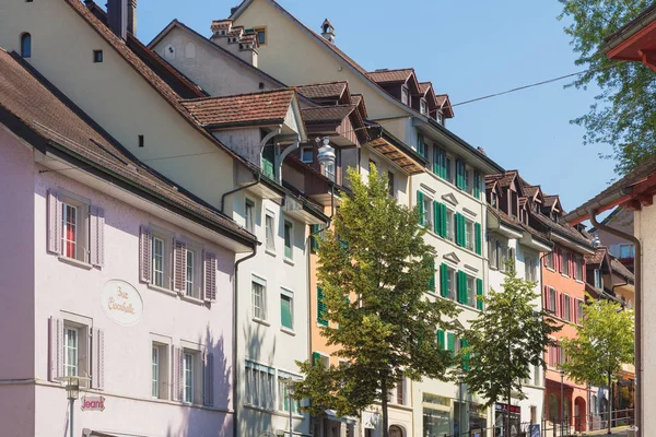 Bremgarten Suiza Junio 2018 Edificios Parte Histórica Ciudad Bremgarten Bremgarten — Foto de Stock