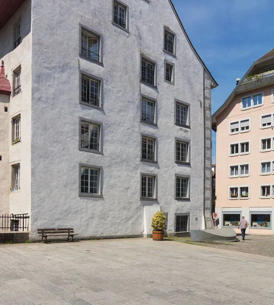 Edificios de la parte histórica de la ciudad de Bremgarten, Switze —  Fotos de Stock